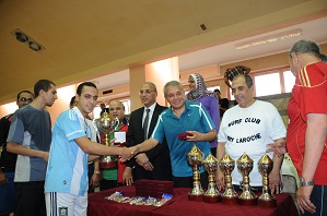 President of Cairo University Joins Students in Football Match