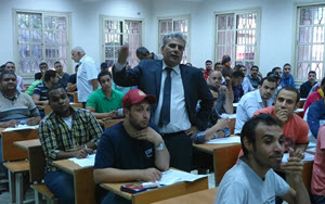 Cairo University President Inspects Student Final Exams of Faculties of Dar El-Ulum and Commerce Assuring the Good Conduct of Students