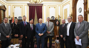 Cairo University President Meets Japanese Ambassador and Accompanying Delegation to Discuss Aspects of Cooperation with Japanese Universities