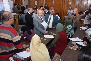 Cairo University President Checks out Second Term Exams Progress at Faculties and Assures Wrap Up before Eid Fitr