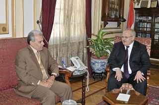 Gaber Nassar Visits and Congratulates Mohamed Elkhosht for his Presidency of Cairo University