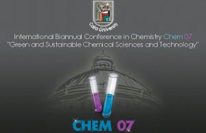 7Th Biannual Conference On Chemistry:Green and Sustainable chemical Sciences and Technology, 5 - 7 March 2018