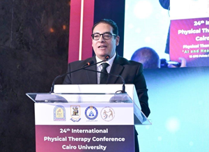 رئيس جامعة القاهرة يشهد فعاليات المؤتمر الدولي الرابع والعشرين لكلية العلاج الطبيعي‎