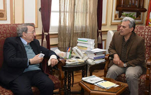 Cairo University President Gaber Nassar Receives Egyptian Scientist Mostafa El-Sayed, Discusses with him Cooperation Fields with Cairo University Regarding Scientific Research Development