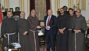 Catholic Franciscan Delegation Visits Cairo University President Mohamed Elkhosht