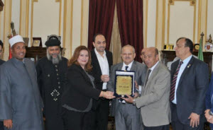 Cairo University President Receives Delegation of Christian Sects and Islamic Figures from Family Home