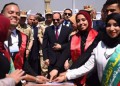 طلاب جامعة القاهرة يشاركون في افتتاح محور روض الفرج