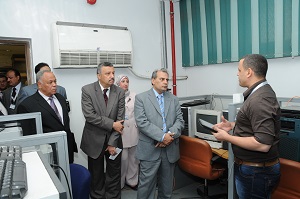 Prof. Gaber Nassar Inspects the New Central Library of Cairo University