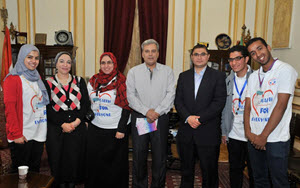 In Photos: Check Your Blood Pressure Campaign Measures the Blood Pressure of Cairo University President, Vice Presidents and Managers This Morning