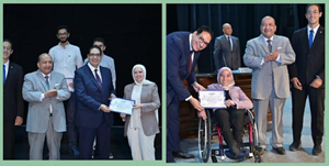 رئيس جامعة القاهرة يشهد احتفالية تكريم الطلاب المتميزين فى الأنشطة الجامعية تقديرا لتفوقهم ومشاركتهم الفعالة.‎