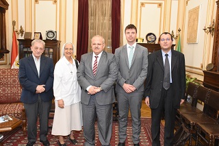 Catholic Church Delegation Visits Cairo University President Mohamed Elkhosht
