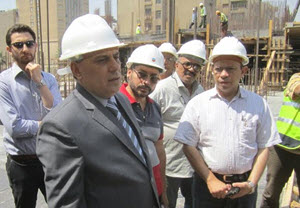 First Stage Construction of Endemic Diseases Hospital, Affiliated to Cairo University, at Al-Haram Is Inspected by Nassar