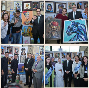 رئيس جامعة القاهرة يفتتح معرض 